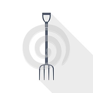 Rake, gradening  tool flat design vector icon
