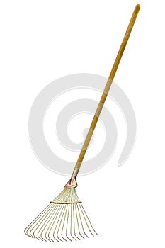 Rake isolated on white background