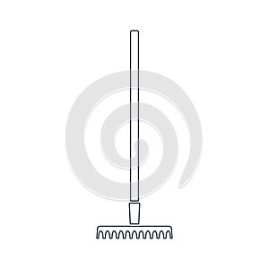 Rake Line Icon.Vector design