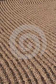 Raked gravel background