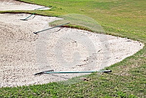 Rakes on bunker