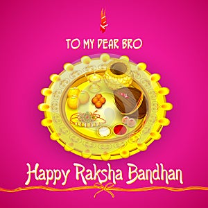 Rakhi pooja thali for Raksha Bandhan photo