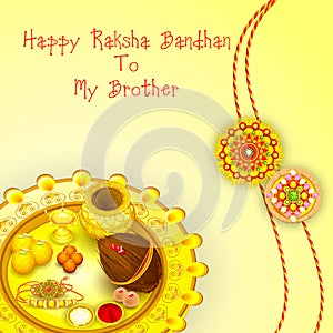 Rakhi pooja thali for Raksha Bandhan photo