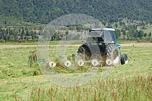 Raking pasture