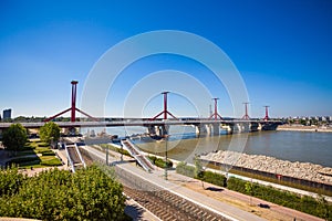 Rakoczi bridge pillars from Budapest