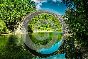 Rakotz Bridge. Rakotzbrucke. Devil's Bridge. Germany.