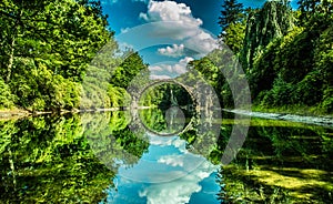 Rakotz Bridge. Rakotzbrucke. Devil's Bridge. Germany.