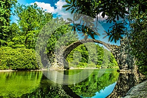 Rakotz Bridge. Rakotzbrucke. Devil's Bridge. Germany.