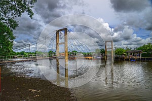 Raksamae Bridge , long wooden bridge in Tambon Noen Kho, Amphoe Klaeng, Chang Wat Rayong photo