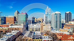 Raleigh North Carolina NC Drone Skyline Aerial