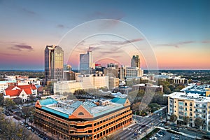 Raleigh, North Carolina, USA downtown city skyline photo