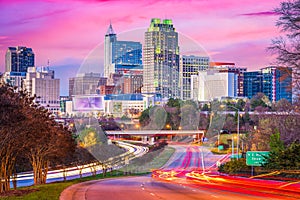 Raleigh, North Carolina, USA downtown skyline photo