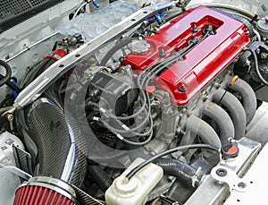 Rally car racing engine