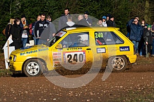 Rally car on stage