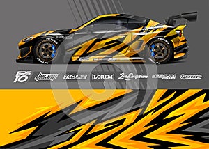 Rally car wrap designs illustrations