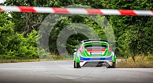 Rally championship and racing car