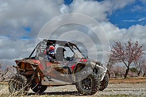 Rally of off-road vehicles, 4x4, through the south of Spain.