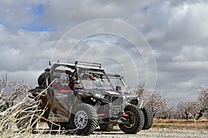 Rally of off-road vehicles, 4x4, through the south of Spain.