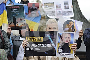 Rally to support Ukrainian women POWs