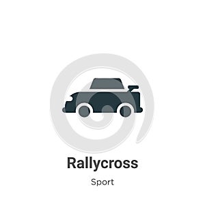 Rallycross vector icon on white background. Flat vector rallycross icon symbol sign from modern sport collection for mobile