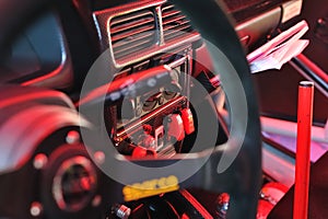 Rallye car cockpit