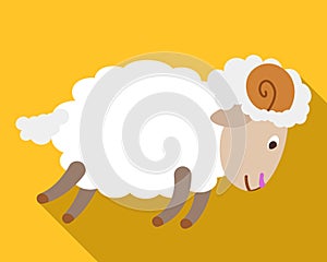 Ram bunt icon, flat style photo