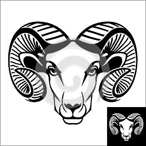 Ram head logo or icon photo