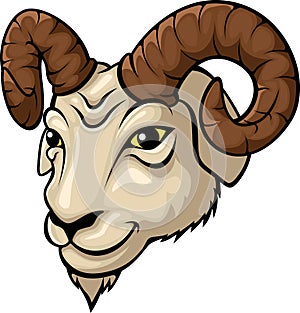 Ram head mascot illustration