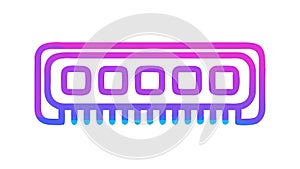 RAM Memory Module Computer Component, vector design Generative AI