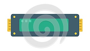 RAM Memory Module Computer Hardware Flat Icon, vector design Generative AI