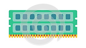 RAM Memory Module Computing Flat Icon, vector design Generative AI