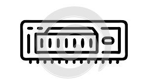 RAM Memory Module Icon, Computer Hardware Component, vector design Generative AI