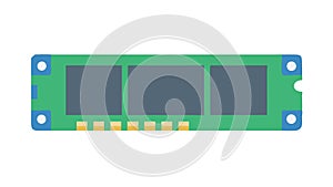 RAM Memory Module Outline Computing Icon, vector design Generative AI