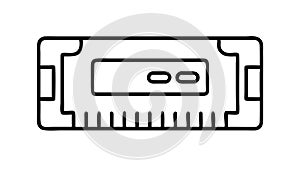 RAM Module Icon: Computer Memory Tech Hardware. vector design Generative AI