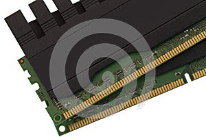 RAM modules close up
