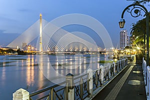 Rama 8 Bridge in Bangkok