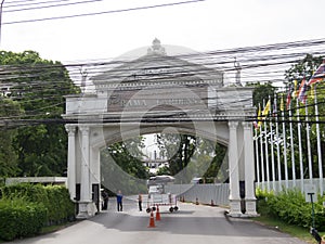 Rama Gardens Hotel BANGKOK,THAILAND-10 AUGUST 2018: Hotel entrance - This hotel is located on Vibhavadi Rangsit Road. on,10 AUGUST