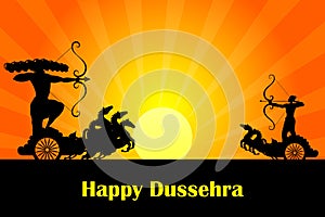 Rama killing Ravana in Dussehra