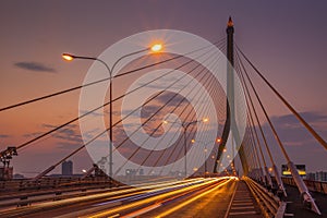 The Rama VIII bridge over the Chao Praya river photo