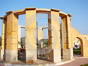 Rama Yantra - an Cylindrical Astronomical Instrument at Observatory, Jantar Mantar, Jaipur, Rajasthan, India