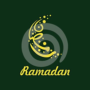 Ramadan arabic calligraphy with beautiful shape