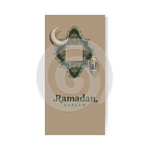 Ramadan celebration holiday social media stories isolated