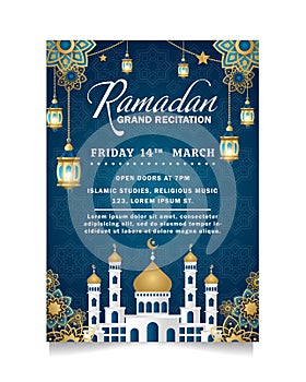 ramadan celebration vertical poster template