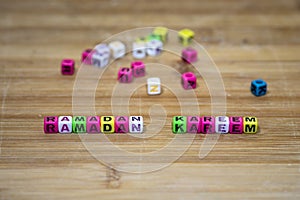 Ramadan Congratulating Phrase with Dice