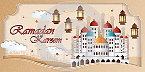 Ramadan design in paper art