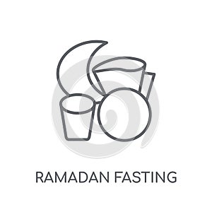 Ramadan Fasting linear icon. Modern outline Ramadan Fasting logo