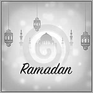 Ramadan holiday vector,Ramadan kareem on white background.