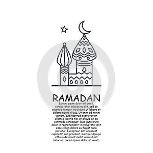 Ramadan icon logo vector arabic design mosque graphic