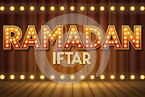 Ramadan Iftar celebration stage backdrop