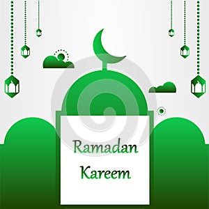 Ramadan illustration. islamic illustration. background template, banner design, design element